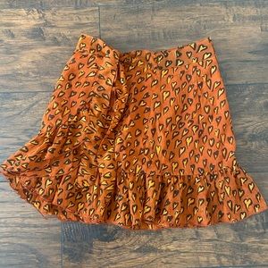 Mini skirt, flowy, heart motif